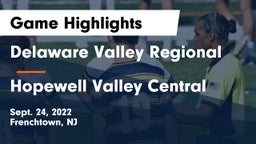 Delaware Valley Regional  vs Hopewell Valley Central  Game Highlights - Sept. 24, 2022