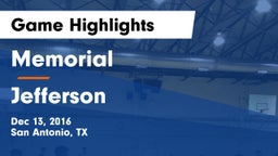 Memorial  vs Jefferson  Game Highlights - Dec 13, 2016