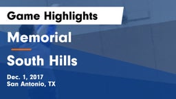 Memorial  vs South Hills  Game Highlights - Dec. 1, 2017