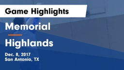 Memorial  vs Highlands  Game Highlights - Dec. 8, 2017