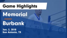 Memorial  vs Burbank  Game Highlights - Jan. 2, 2018