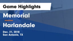 Memorial  vs Harlandale  Game Highlights - Dec. 21, 2018