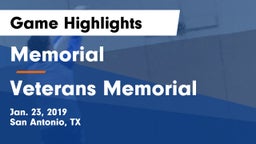 Memorial  vs Veterans Memorial Game Highlights - Jan. 23, 2019
