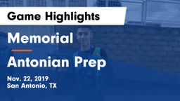 Memorial  vs Antonian Prep  Game Highlights - Nov. 22, 2019