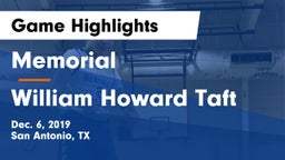 Memorial  vs William Howard Taft  Game Highlights - Dec. 6, 2019