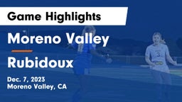 Moreno Valley  vs Rubidoux Game Highlights - Dec. 7, 2023