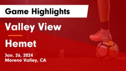 Valley View  vs Hemet  Game Highlights - Jan. 26, 2024