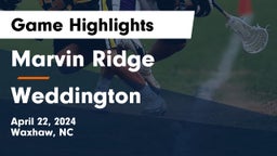 Marvin Ridge  vs Weddington  Game Highlights - April 22, 2024