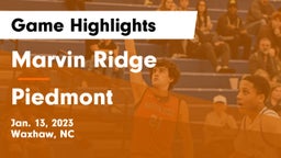 Marvin Ridge  vs Piedmont  Game Highlights - Jan. 13, 2023