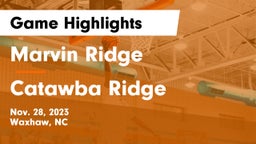 Marvin Ridge  vs Catawba Ridge  Game Highlights - Nov. 28, 2023