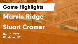 Marvin Ridge  vs Stuart Cramer Game Highlights - Dec. 1, 2023