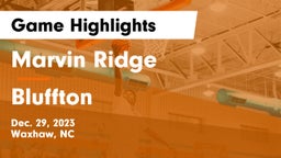 Marvin Ridge  vs Bluffton  Game Highlights - Dec. 29, 2023