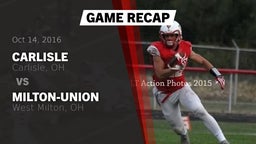 Recap: Carlisle  vs. Milton-Union  2016