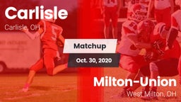 Matchup: Carlisle  vs. Milton-Union  2020