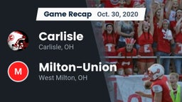 Recap: Carlisle  vs. Milton-Union  2020