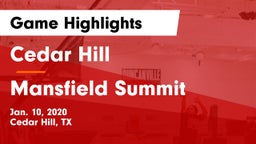 Cedar Hill  vs Mansfield Summit  Game Highlights - Jan. 10, 2020