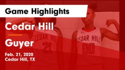 Cedar Hill  vs Guyer  Game Highlights - Feb. 21, 2020