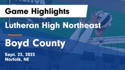 Lutheran High Northeast vs Boyd County Game Highlights - Sept. 23, 2023