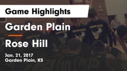 Garden Plain  vs Rose Hill  Game Highlights - Jan. 21, 2017