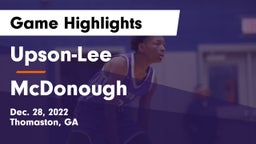 Upson-Lee  vs McDonough  Game Highlights - Dec. 28, 2022