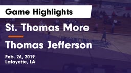 St. Thomas More  vs Thomas Jefferson  Game Highlights - Feb. 26, 2019