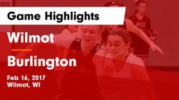 Wilmot  vs Burlington  Game Highlights - Feb 16, 2017
