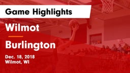 Wilmot  vs Burlington  Game Highlights - Dec. 18, 2018