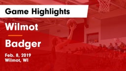 Wilmot  vs Badger  Game Highlights - Feb. 8, 2019