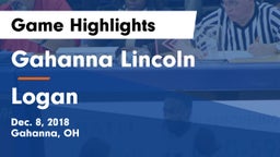 Gahanna Lincoln  vs Logan  Game Highlights - Dec. 8, 2018