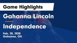 Gahanna Lincoln  vs Independence  Game Highlights - Feb. 28, 2020