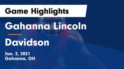 Gahanna Lincoln  vs Davidson  Game Highlights - Jan. 2, 2021
