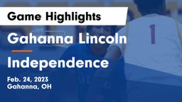 Gahanna Lincoln  vs Independence  Game Highlights - Feb. 24, 2023