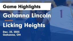 Gahanna Lincoln  vs Licking Heights  Game Highlights - Dec. 23, 2023
