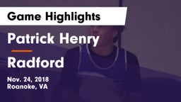 Patrick Henry  vs Radford  Game Highlights - Nov. 24, 2018