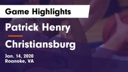 Patrick Henry  vs Christiansburg  Game Highlights - Jan. 14, 2020