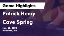 Patrick Henry  vs Cave Spring  Game Highlights - Jan. 20, 2020