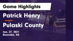 Patrick Henry  vs Pulaski County  Game Highlights - Jan. 27, 2021