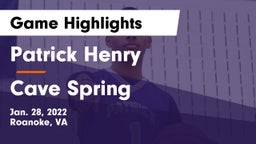 Patrick Henry  vs Cave Spring  Game Highlights - Jan. 28, 2022