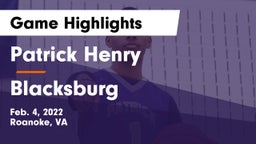 Patrick Henry  vs Blacksburg  Game Highlights - Feb. 4, 2022