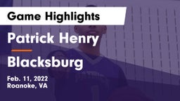 Patrick Henry  vs Blacksburg  Game Highlights - Feb. 11, 2022