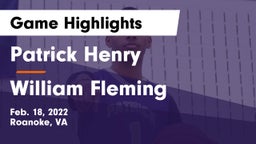 Patrick Henry  vs William Fleming Game Highlights - Feb. 18, 2022