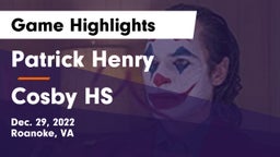 Patrick Henry  vs Cosby HS Game Highlights - Dec. 29, 2022