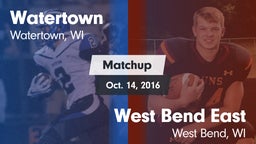 Matchup: Watertown High vs. West Bend East  2016