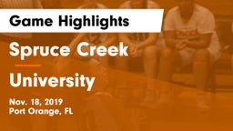 Spruce Creek  vs University  Game Highlights - Nov. 18, 2019