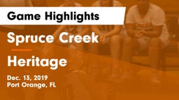 Spruce Creek  vs Heritage  Game Highlights - Dec. 13, 2019