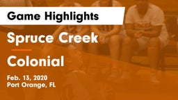 Spruce Creek  vs Colonial  Game Highlights - Feb. 13, 2020