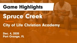 Spruce Creek  vs City of Life Christian Academy  Game Highlights - Dec. 4, 2020