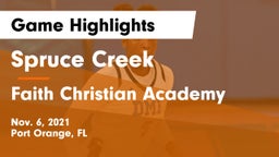 Spruce Creek  vs Faith Christian Academy Game Highlights - Nov. 6, 2021