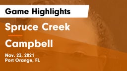 Spruce Creek  vs Campbell  Game Highlights - Nov. 23, 2021