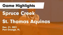 Spruce Creek  vs St. Thomas Aquinas  Game Highlights - Dec. 21, 2021